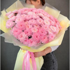 Арт. 0709. Букет-гигант из кустовых хризантем 15шт