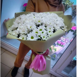 Арт. 0713. Букет-гигант из кустовых хризантем 15шт